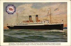 Steamship "Great Northern" of the Great Northern Pacific Steamship Company Postcard