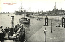 Dockyard and Harbour, Portsmouth Postcard