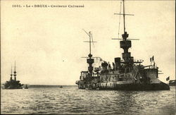 Le "Bruix" Croiseur Cuirasse Boats, Ships Postcard Postcard