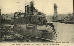 Brest - La Garde Cote - Furieux Dans le Port de Guerre Boats, Ships Postcard Postcard