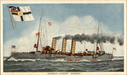 German Cruiser "Bremen" Boats, Ships Postcard Postcard