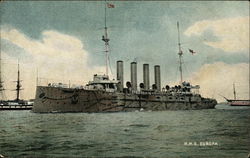 HMS Eropa on the Water Boats, Ships Postcard Postcard