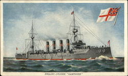 English Cruiser "Hampshire" Boats, Ships Postcard Postcard