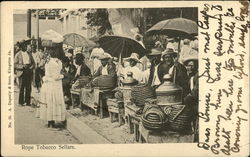 Rope Tobacco Sellers Jamaica Postcard Postcard