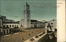 Square of Joao Franco and The Cathedral of Ponta Delgada Postcard