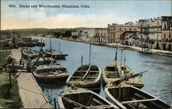 Docks and Warehouses Matanzas, Cuba Postcard Postcard