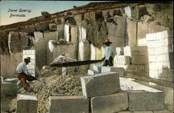 Stone Quarry Bermuda Postcard Postcard