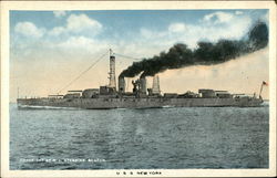 U.S.S. New York Postcard