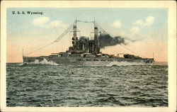 U.S.S. Wyoming Postcard