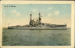 U.S.S. Florida Postcard