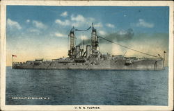 USS Florida Battleships Postcard Postcard