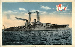 USS North Dakota Battleships Postcard Postcard