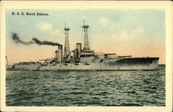 U.S.S. North Dakota Battleships Postcard Postcard