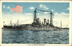 U.S.S South Carolina Postcard