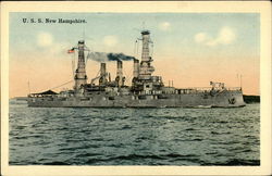 U.S.S. New Hampshire Battleships Postcard Postcard