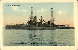 U.S.S. Mississippi Postcard