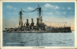 USS Vermont Postcard