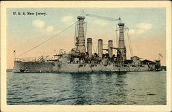 U.S.S. New Jersey Battleships Postcard Postcard