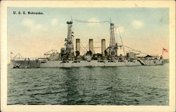 U.S.S. Nebraska Battleships Postcard Postcard