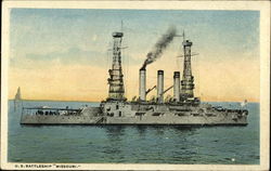 US Battleship "Missouri" Battleships Postcard Postcard