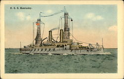 U.S.S. Kentucky Battleships Postcard Postcard