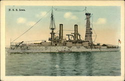 U.S.S. Iowa Battleships Postcard Postcard