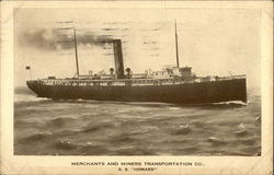 Merchants and Miners Transportation Co., S.S. Howard Steamers Postcard Postcard