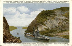 The Culebra Cut Panama Canal, Panama Postcard Postcard