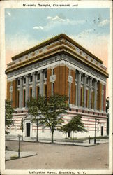 Masonic Temple Brooklyn, NY Postcard Postcard