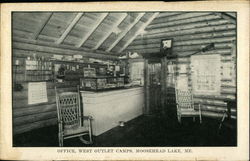 West Outlet Camps - Office, Moosehead Lake Postcard