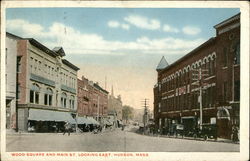 Wood Square and Main Street, Looking East Postcard