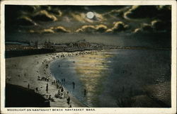 Moonlight on Nantasket Beach Massachusetts Postcard Postcard