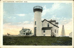 Old Lighthouse Nantucket, MA Postcard Postcard