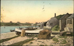 Fishermen's Huts, The Mill Pond Chatham, MA Postcard Postcard