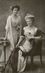 Portrait of Royal Woman and Daughter Postcard