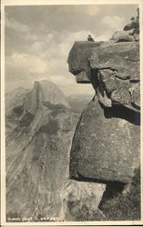 Glacier Point, Half Dome in background Yosemite National Park Postcard Postcard