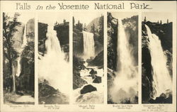 Views of Several Falls Yosemite National Park, CA Postcard Postcard