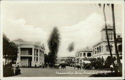 Steamship Row Cristobal, Panama Postcard Postcard