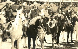 Mexican Cowboys - Charros in Full Costume Mexico Postcard Postcard