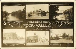 Greetings from Rock Valley, Ia Iowa Postcard Postcard