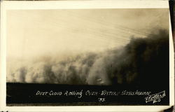 Dust Cloud Rolling Over Western Kansas Prairie Postcard Postcard