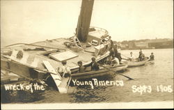 Wreck of the Young America, Sept. 3, 1905 Postcard