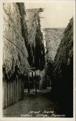 Street Scene Indian Village Panama Postcard Postcard