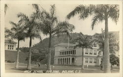 High School Building, Balboa, C.Z Panama Postcard Postcard