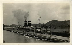 S. S. California in Pedro Miguel Panama Canal Postcard Postcard