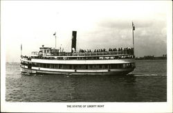 The Statue of Liberty Boat New York, NY Postcard Postcard