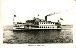 The Statue of Liberty Boat Steamers Postcard Postcard