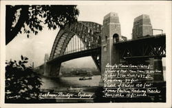 Harbour Bridge Sidney, Australia Postcard Postcard