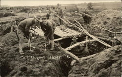 Co. 2 Dugout Military Postcard Postcard