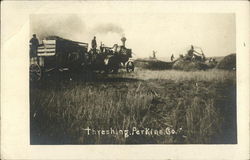 Threshing, Perkins County South Dakota Farming Postcard Postcard